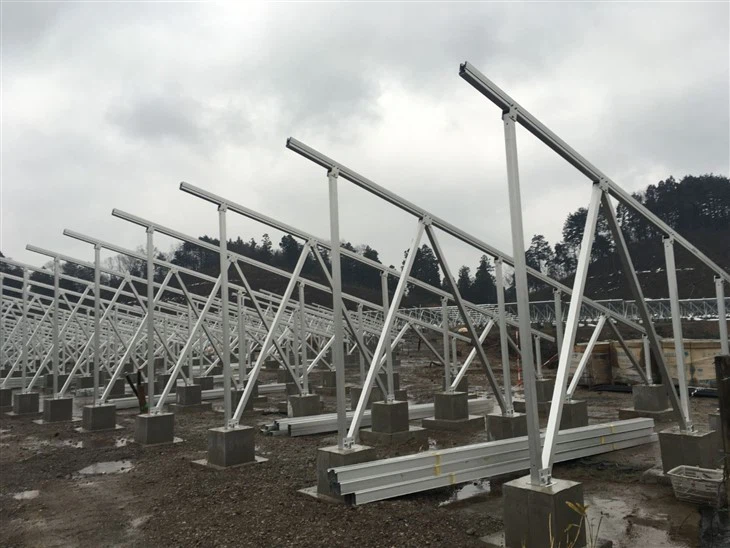 Concrete Based Ground Aluminum PV Mounting Bracket