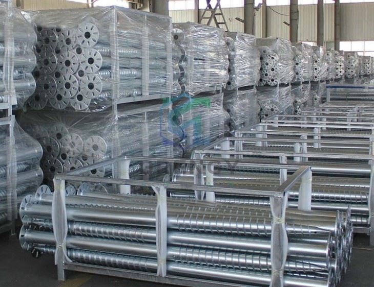 Galvanized Square Flange Spiral Ground Pile Earth Screw Anchor Fence