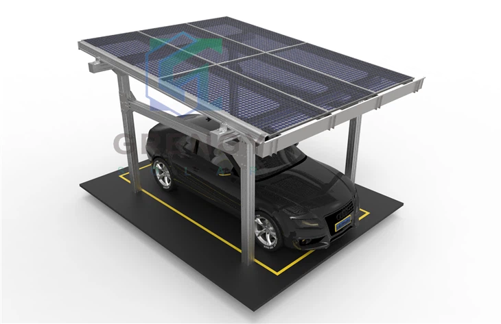 Saules ūdensnecaurlaidīga automašīnu nojumes integrēta sijas kolonna
